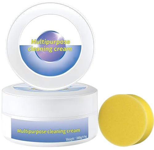 260g White Shoe Cleaning Cream,Multi-Functional Cleaning and Stain Removal Cream,Sneaker Cleaner with Sponge,Shoe Care Kit,Suitable for Most Shoe Types,Mild Ingredients,Removing Stains,Deep Cleaning