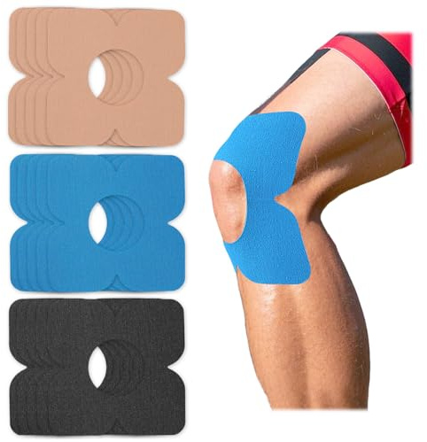 15 Tabletten À Kinesiotapes Vorgeschnitten, Lindert Knieschmerzen Und Verbessert Die Kniestabilität, Tape Knie Vorgeschnitten, Geeignet Für Training Und Sport
