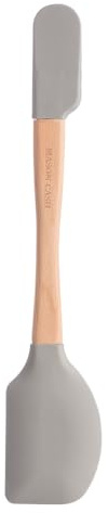 Mason Cash Innovative Küche 2-in-1 Silikonspatel, Buchenholz, 32 cm | Schüsselschaber, für Glasuren und Gläser, vielseitig, Verrühren, Vermischen, Reinigen, abnehmbares Design, praktisch