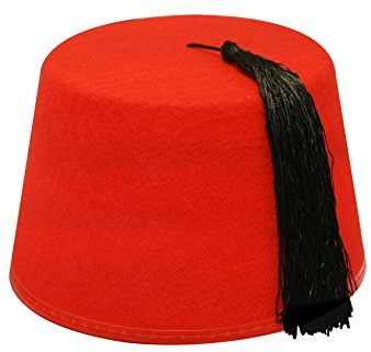 ROTER FEZ/HUT ORIENT BASAR ARABER TÜRKISCHE KOSTÜM VERKLEIDUNG=MAROKKO- TUNESIA KOPFBEDECKUNG BERÜHMTER DOKTOR ZEITREISENDER DER WHO IN VERSCHIEDENEN STÜCKZAHLEN =FASCHING KARNEVAL=1 HUT