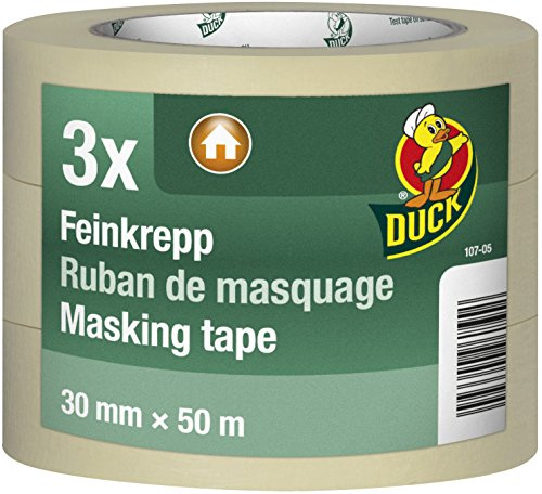Duck Basic Cinta adhesiva fina crepé 3x 30 mmx50 m / 3 Pack