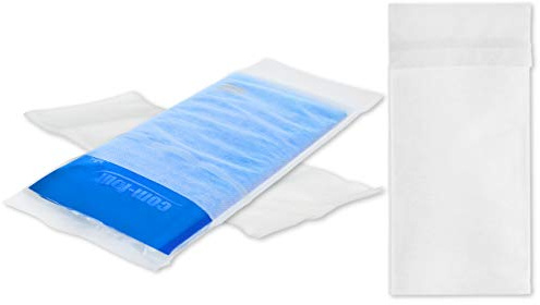 com-four® 5x Funda de Vellón Desechable para Compresa Multiuso Frío/Calor - Cubierta Protectora de Tela para Bolsa de Gel para una Sujeción Segura