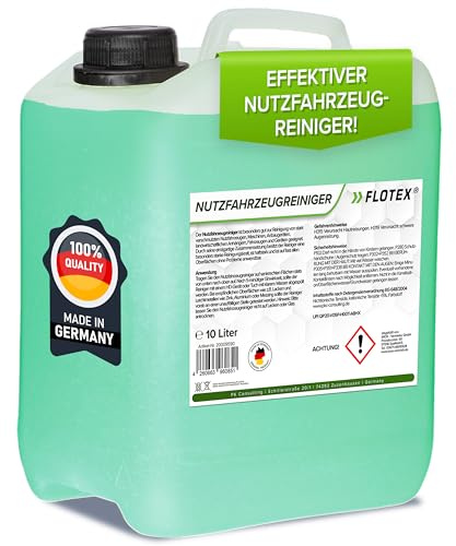 Flotex - Hochwirksamer Nutzfahrzeugreiniger 10L | Effektiver Reiniger für Nutzfahrzeuge| Profi Reiniger für LKW, Wohnmobile und Caravan I Idealer Landmaschinenreiniger