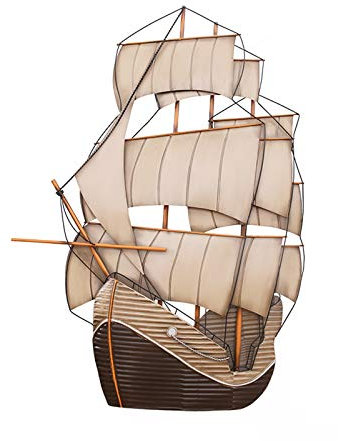 Wanddekoration für Wohnzimmer Hauptdekoration, Metallwand-Kunst-Dekor, Mittelmeer Schmiedeeisen Segelschiff Wanddekoration Veranda Wanddekoration Wanddekoration Wanddekoration