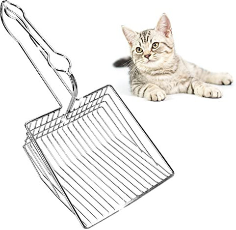 Nobleza Katzenstreu Schaufel, Schnell Siebende Tiefe Schaufel, Haltbare Aluminium Metall Katzenklo Schaufel, Schnell Siebende Tiefe Schaufel für Haustier Katzen und Hunde