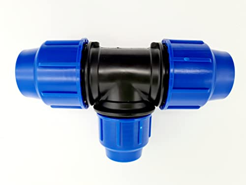 Conector reductor de polipropileno en forma de T, 40 mm x 32 mm x 40 mm, 16 bar, conector de unión de unión de tubo de polietileno