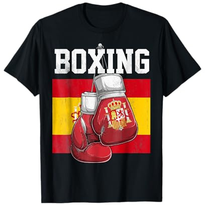 Bandera Guantes de boxeo de España para amantes del boxeo Camiseta