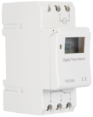 Thc 30a Digitaler Zeitschaltuhr-Zeitrelaisschalter, Thc 30a Digitaler DIN-Schienenschalter, 24-Stunden-12-V-Gleichstrom-Timer, Thc 30a 7-Tage-programmierbarer Elektronischer (12V)