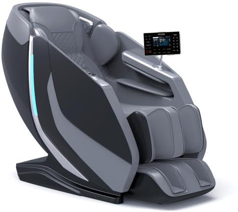 PUDO 4D Massagesessel mit Ganzkörpermassage und Wärmefunktion | 40 Luftkissen, individuelle Massageprogramme, App- und Sprachsteuerung, LCD-Bedienung, Zero Gravity, Fußmassage