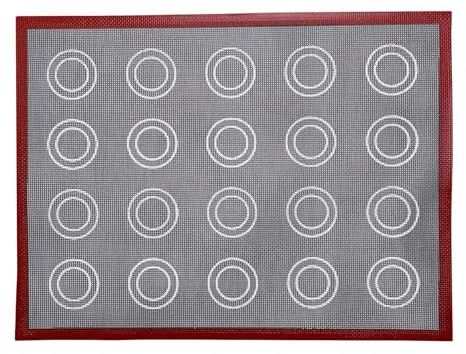 Chaies Tappetino da forno antiaderente, tappetino da forno per biscotti - Tappetino da forno in silicone, foglio di rivestimento per forno - Tappetini da forno in silicone macaron riutilizzabili per