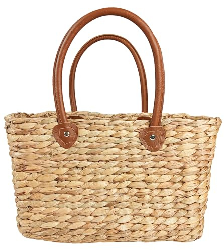 Kobolo Tasche Korbtasche Flechttasche aus Wasserhyazinthe