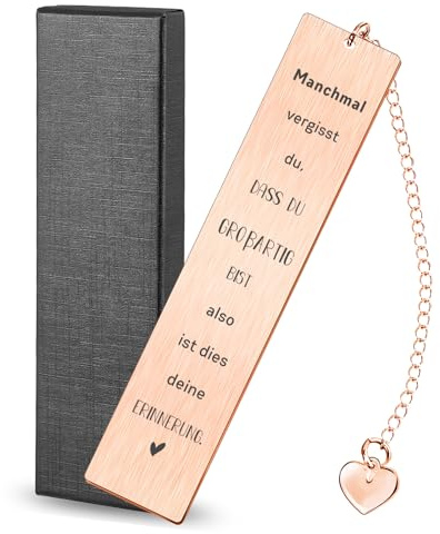 Sugeru Metall Lesezeichen, Personalisiertes Inspirierendes Dankeschön Bookmark mit Anhänger, Glücksbringer für Frauen, Lehrerinnen, Freunde & Geburtstagsgeschenke (Manchmal Rosa)