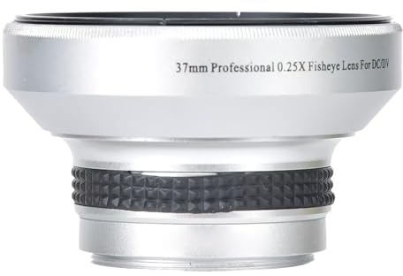 Fish Eye Lens, 37mm 0.25X Super Fisheye Lens for 37mm Caliber Camera Lens