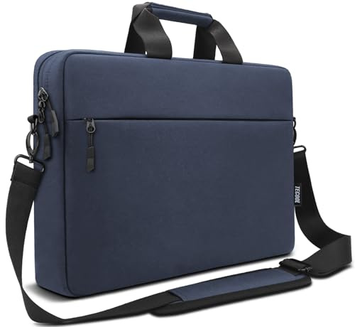 TECOOL 17 17,3 Pollici Borsa Laptop Custodia con Tracolla, Impermeabile Borsa Messenger Borsa Porta PC per 17 17,3 Pollici Acer ASUS Lenovo HP Dell Samsung Notebook Computer, Blu Scuro