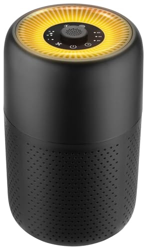 MELEDEN Air Purifiers for Bedroom with True HEPA13 Filters,Pet Air Purifier with Aroma Pad for Wildfires Smoke Pollen Dander,22dB Quiet Air Cleaners for Baby Room Office Dorm P60 (Black)