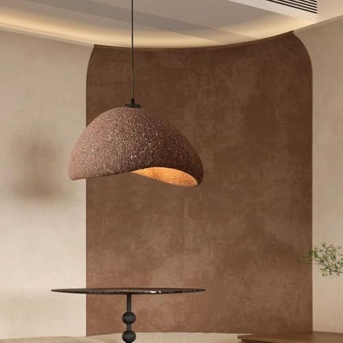 Stesulfr Suspension Style Japonais wabi-sabi Lampe Suspendue personnalité rétro E27 Lustre îlot de Cuisine Abat-Jour polystyrène Lampe de Restaurant Table éclairage de Plafond adapté Chambre Salon