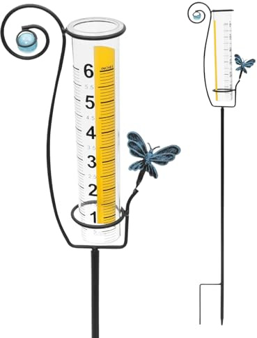 Pluviomètre Extérieur - Extérieur Résistant au Gel et Précis - Décoration de Jardin pour Treillis, Terrasse, Parterre, Allée, Clôture, Ferme et Deck