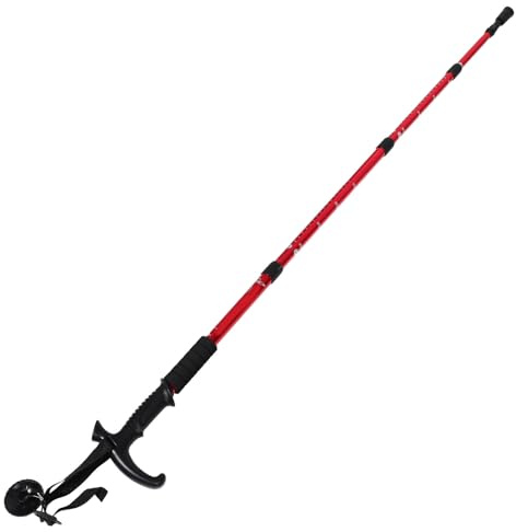 Toddmomy Verstellbare Teleskop Wanderstöcke mit Stoßdämpfendem Gebogenem Griff Faltbar Leichter Aluminium Trekkingstock für Herren Damen Outdoor Wandern Gelenkschutz Kompakt Tragbar