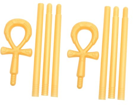 LRXIYODE 2pezzi Bastone Egiziano Da Passeggio Per Costumi Halloween Giochi Ruolo Cosplay Per Adulti e