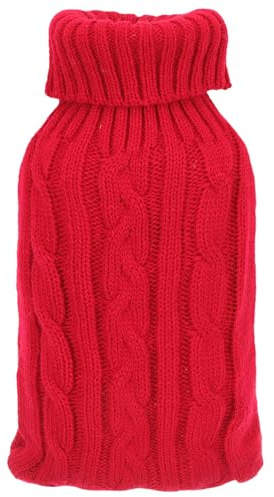 PACKOVE Wärmflaschenbezug 2l aus Strapazierfähigem Material mit Abnehmbarem Stricküberzug Weich Komfortabel Vielseitig für Zuhause Büro Geschenk für Familie und Freunde
