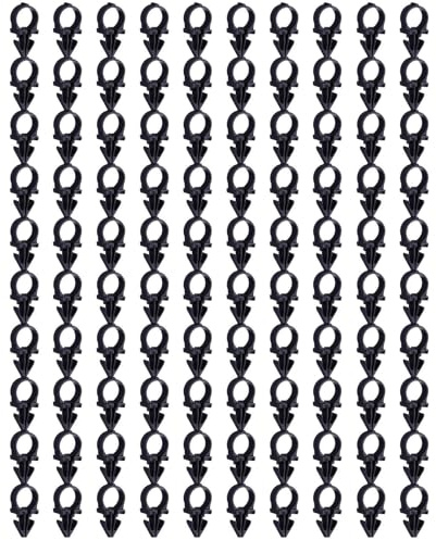 Tornetz-Clips – Packung mit 100 stabilen Kunststoffclips, einfach zu installierende Befestigungen, zuverlässige Befestigungshaken | Robuste Fußballnetzhalter für Sportanlagen