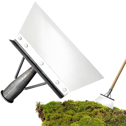 Krmoau Pala Raschietto Piatta - Attrezzo Da Giardinaggio Ergonomico Per Uso Intensivo,Pala Per Bordature E Raschiatore Per Pavimenti - Per Esterno Interno Domestico Commerciale Cucina Passo Carraio