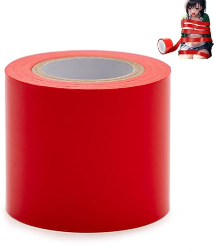 TAUOE Ruban Sportif En PVC Rouge Non Adhésif 5cm × 16m Pour Yoga Maison Artisanat Multifonction Fort Auto-Adhésif