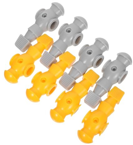 Healeved 8 Piezas Accesorios para Futbolín 5529, Figuras de Futbolín en Color Amarillo Oscuro y Gris, Repuestos Compatibles para Mesa de Fútbol de Interior, Set de Jugadores para