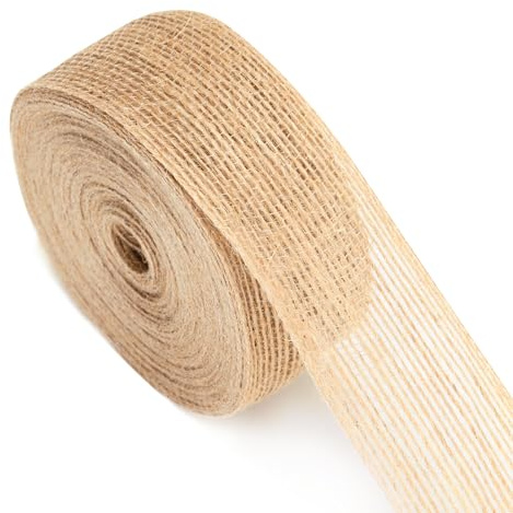 G2PLUS 10M Juteband Burlap Band Vintage 4CM Sackleinen Band Dekoband Deko Juteband für DIY Handwerk Weihnachten Deko Hochzeit Party