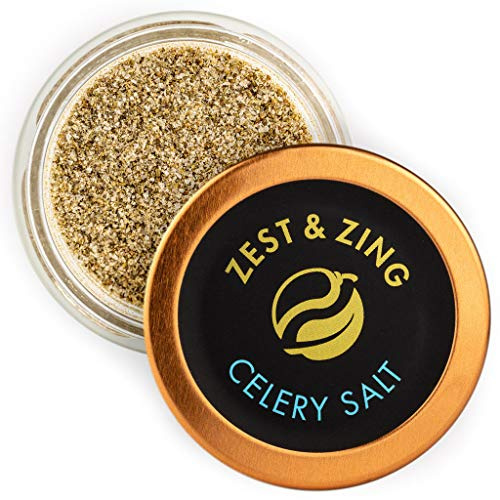 Zest & Zing Celery Salt (Ground), 45g Spice Jar - Premium Salts By Zest & ZING. Fresher, Convenient, Stackable Spice Jars.