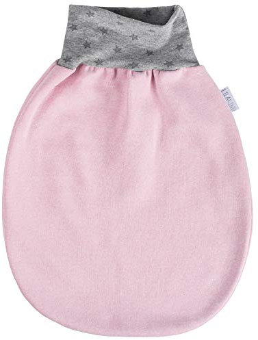 Lilakind Baby Kinder Winter Schlafsack Strampelsack Pucksack Rosa meliert Sterne Bund gefüttert Gr. L - Made in Germany
