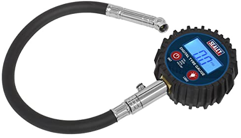 Sealey TST002 Digital Tyre Pressure Gauge with Push-On Connector