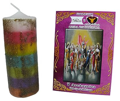 Velón Herbóreo Arcángeles Miguel, Gabriel, Uriel, Chamuel, Rafael, Jofiel, y Zadkiel - Ritual místico de peticiones y meditación