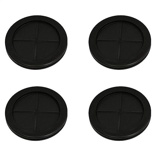 4 Stücke 80mm Schwarz Runde Form Doppelseitig Geschlossen Blank Gummi Verkabelung Kabeldurchführungen Dichtungen Schutz Heimwerker