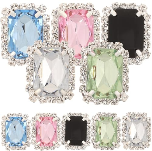 PACKOVE 10 Pezzi Clip Gioiello Per Scarpe Con Strass Decorazioni Vintage Per Lacci Scarpe Accessori Donna Casual E Sportive 1 Pollice