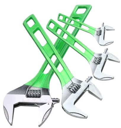 ANKOULA 4 PCS Large Opening Adjustable Monkey Wrench Bathroom Light Pipe Spanner 6 8 10 12 Inch Plumbing Repair Hand Multi Tool