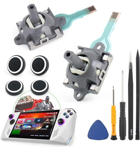 YWLRONG 2Pack Joysticks for Asus ROG Ally RC71L Handheld Console Joystick Replacement for GPD win3 Windows 10 Handheld Laptop Thumb Sticks Joystick Replace Accessories Parts with Repair Tools