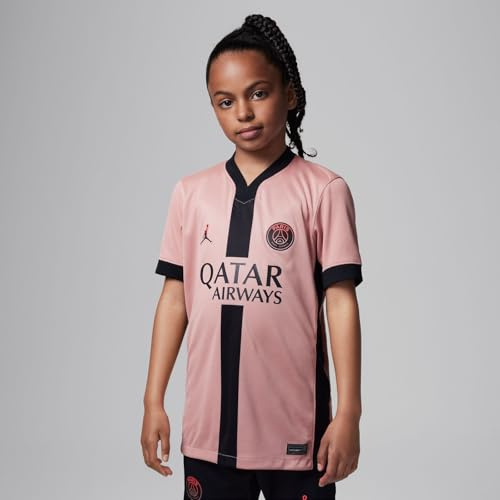 Tercera Equipación Stadium París Saint-Germain 2024/25 Camiseta De Fútbol Replica Jordan Dri-Fit - Niño/A, Rust Pink/Black/Black, FQ2254-686, S