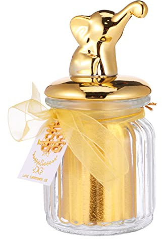 Ciieeo Wedding Sweets Jar Glass Candy Bottle for Snacks Storage Exquisite Ceramic Animal Design Home or Store Decor