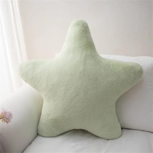 champracer Kissen Stern Plüschkissen, Kuschelkissen Kinder, Weiche Flauschige Sternform Zierkissen, Stern Wurfkissen für Mädchen & Jungen Zuhause Schlafzimmer (grün,40 cm)