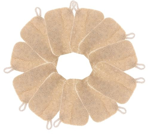 Healeved 10piezas Pack De Esponjas De Luffa Natural para Lavar Platos Estropajos Vegetales Flexibles y Absorbentes Suaves para Superficies y Reutilizables para Limpieza De Cocina y Utensili