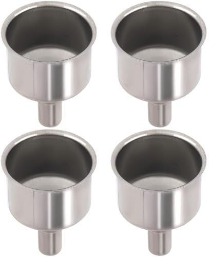 GORGECRAFT Edelstahl Trichter 5x4cm für Küche 4 Mini Metall Trichter für Ölgefäß Gewürze Flüssigkeiten und Miniaturflaschen Ätherische Öle