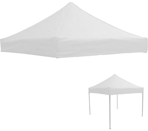 Inscrip Tent Canopy, Gazebo Cover, Tarpaulin, Replacement for Outdoor Gazebos, Roof Tarpaulin (White, 2 x 2 m)