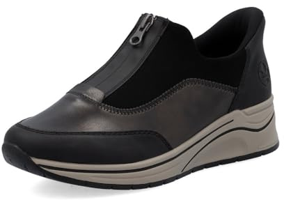 Rieker Dam lågtopp sneakers N9553, halvskor, lös insats, Braun Kombi 25, 42 EU Weit