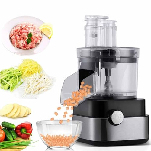 ZenSeFarin 600w Coupe Legume Cube Electrique avec Grille à 5 Cubes Capacité 5.0l Hachoir à Fruits Et Légumes Carottes,Pommes De Terre,Oignons Hachoir pour Maison,Commerciaux