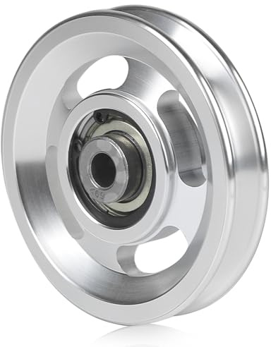 DBREAKS 1 styck 95 mm linrulle aluminiumlegering remskiva 300 kg lastkapacitet, remskiva för sportutrustning och garageportrullsystem, gym övningar styrketräningstillbehör