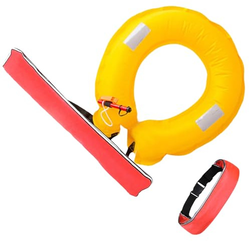 Pack Cinturón Inflable - Pack Inflable para Natación | Equipo De Seguridad Ajustable Para Deportes Acuáticos Para Mujeres Hombres Adultos Adolescentes Principiantes