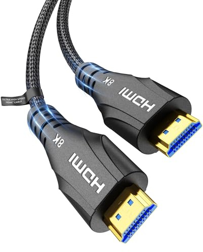 Cratree HDMI Kabel 4 Meter - 8K HDMI Kabel High Speed, 48Gbps Geflochtenes, 8K 60Hz, 4K 120Hz, eARC, HDCP 2.2 & 2.3 - Kompatibel für HD TV / PS5