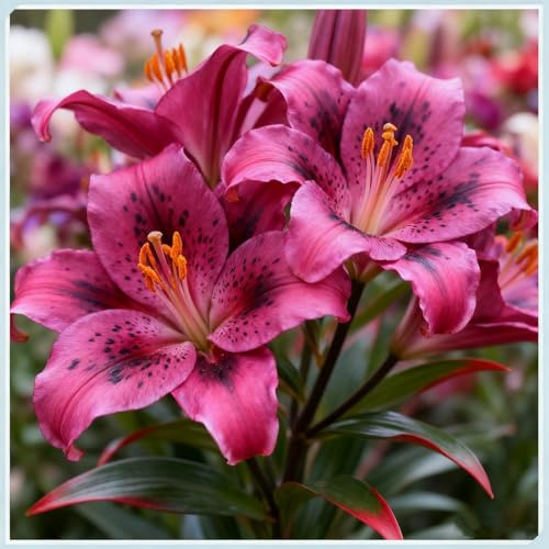 Rizomas de lirio de otoño, lirios perennes resistentes, cultivo de lirios raros, adecuado para plantar en primavera y otoño.-4 Rizomas-I