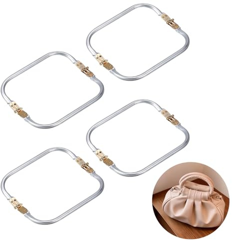 MxyVrix Kit de 4 Marcos de Bolsos en Forma de U, Accesorio de Metal para Crear Monederos y Bolsas, Cierre de Bolsos de Ganchillo Duradero y Decorativo (220 * 90 * 10mm)